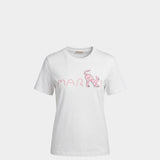 MARNI Logo拼接短袖T-Shirt
