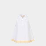 MARNI 拼接翻領無袖上衣