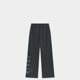 WE11DONE 炭筆字母休閒長褲