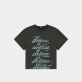 WE11DONE 炭筆字母短袖T-Shirt