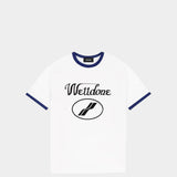 WE11DONE Logo藍滾邊短袖T-Shirt