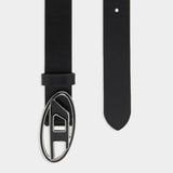 DIESEL D Logo皮革腰帶