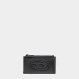 DIESEL D Logo皮革卡片夾
