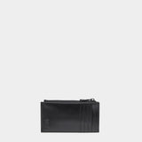 DIESEL D Logo皮革卡片夾