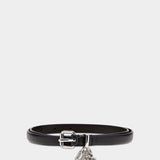 DIESEL Logo 墜飾皮革皮帶