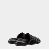 DIESEL DLogo丹寧拖鞋