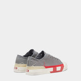 DIESEL 男款撞色低筒帆布鞋