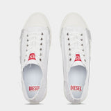 DIESEL 女款撞色低筒帆布鞋