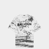 BALMAIN 側面印花 T-shirt