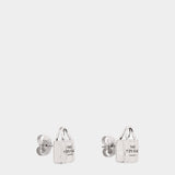 MARC JACOBS  Mini Icon Tote Bag 迷你托特包造型耳釘 – 復古亮銀