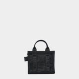 MARC JACOBS 水鑽帆布迷你托特包 - 耀石黑