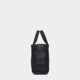 MARC JACOBS 水鑽帆布迷你托特包 - 耀石黑