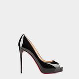 Christian Louboutin Privé 露趾厚底 12 cm 高跟鞋 - 黑色