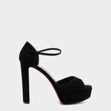 Christian Louboutin 絨面 13 cm 高跟厚底跟鞋