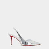 Christian Louboutin Posticha 銀色鏡面尖頭 8 cm 高跟鞋
