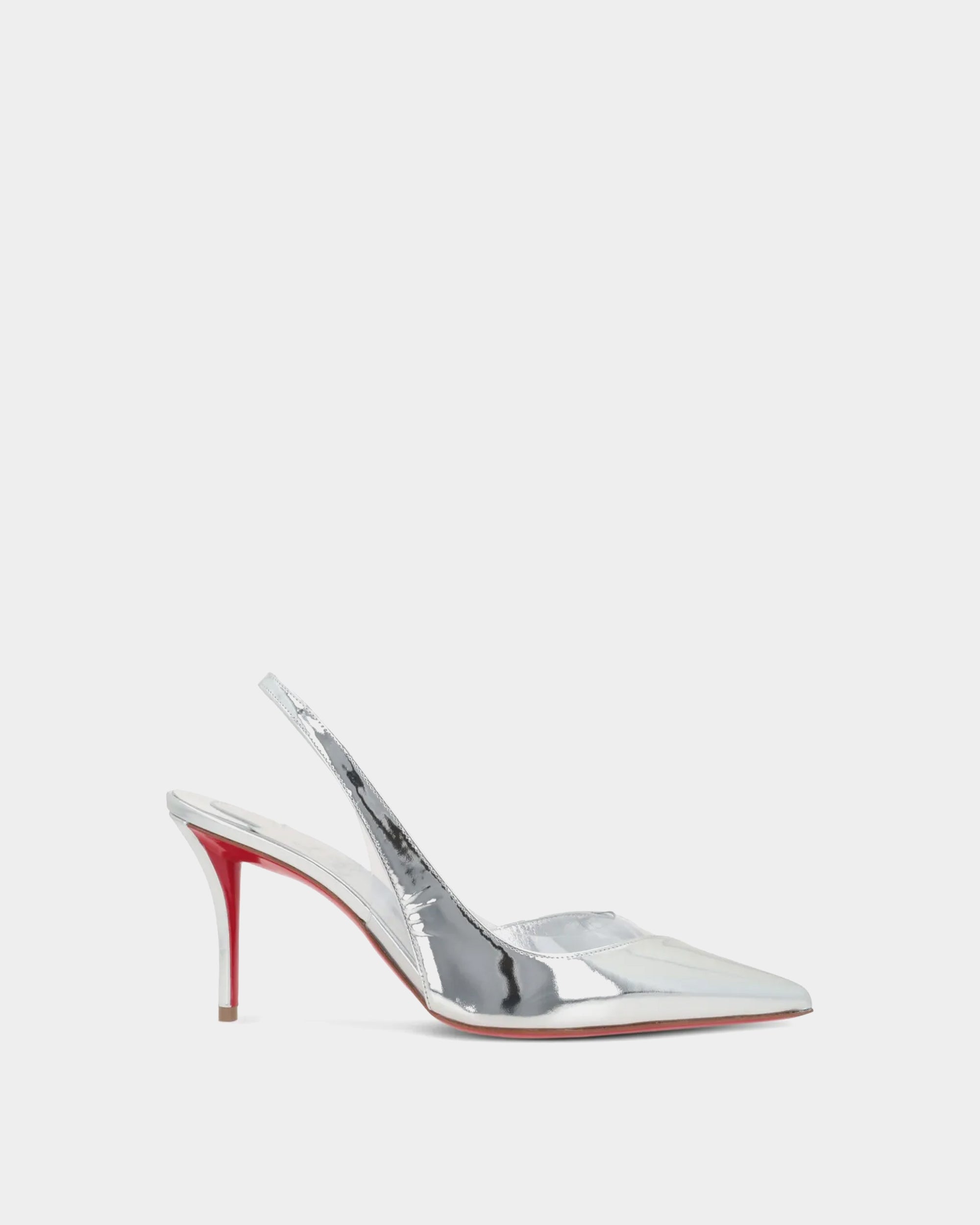 CHRISTIAN LOUBOUTIN Posticha 銀色鏡面尖頭 8 cm 高跟鞋