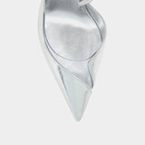 Christian Louboutin Posticha 銀色鏡面尖頭 8 cm 高跟鞋