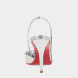 Christian Louboutin Posticha 銀色鏡面尖頭 8 cm 高跟鞋