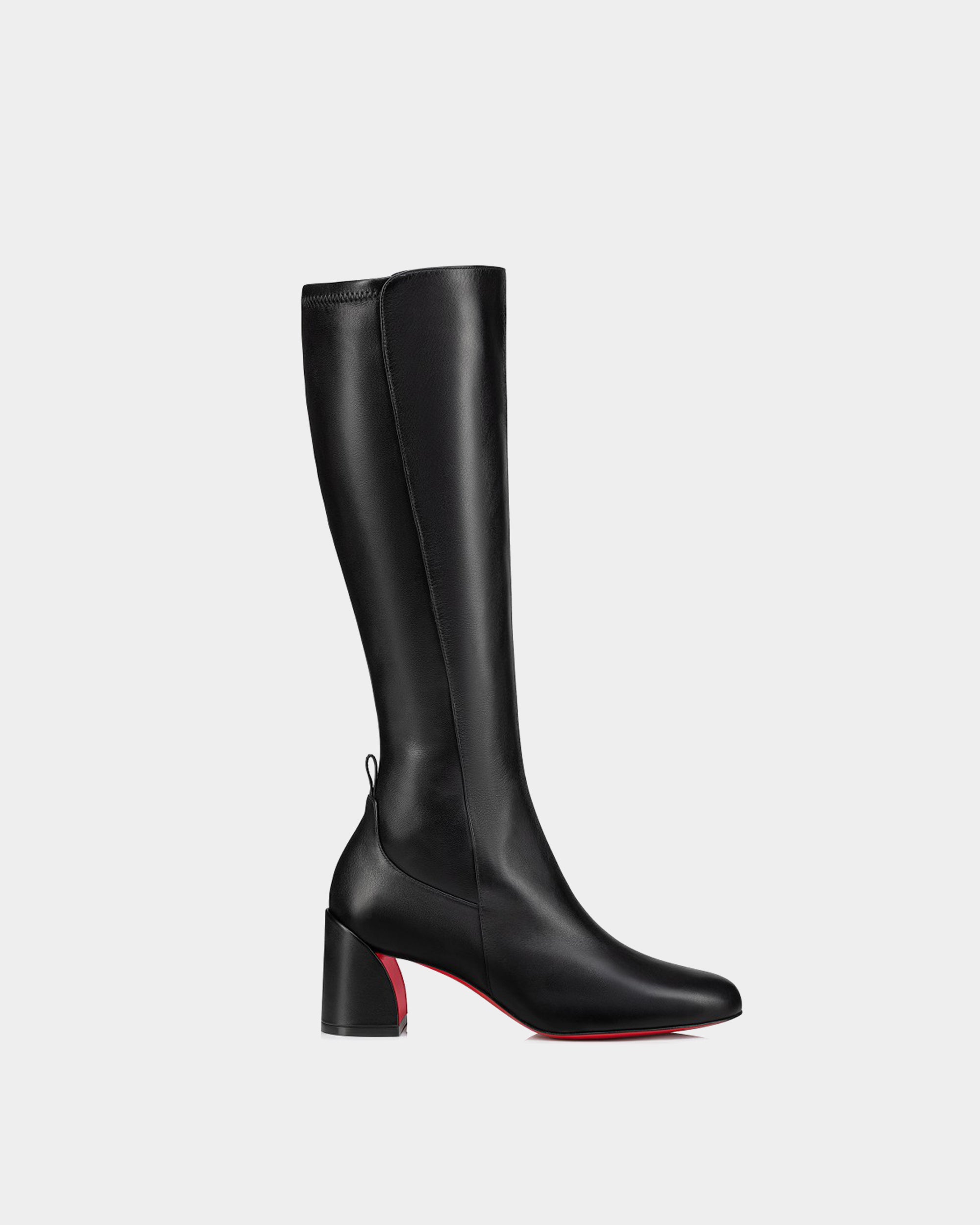 CHRISTIAN LOUBOUTIN Jane Botta 黑色真皮 5.5 cm 膝下靴