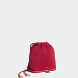 ALAÏA 麂皮抽繩水桶包