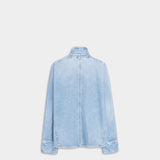 ALAÏA 弧形下擺拉鍊丹寧襯衫