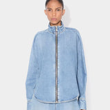 ALAÏA 弧形下擺拉鍊丹寧襯衫