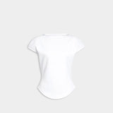 ALAÏA 圓弧下擺連袖棉質 T-shirt