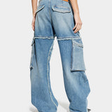 VERSACE 低腰工裝寬版單寧褲